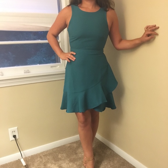 banana republic ruffle wrap dress